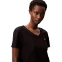 Calvin Klein T-Shirt Manches Courtes Femme Archive Jersey Tee avec Col en V