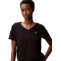 Calvin Klein T-Shirt Manches Courtes Femme Archive Jersey Tee avec Col en V