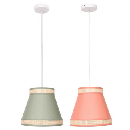 Suspension DKD Home Decor Naturel Orange Polyester Vert Rotin (28 x 28 x 28 cm) 129,99 €