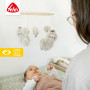 Fehn Mobile en bois paresseux - avec d'adorables figurines en tissu - Aide au sommeil pour apaiser et occuper - pour les bébés d