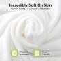 6-Pack Lingettes en Bambou Bio pour Bébé - Douces, Enfants, Serviettes, Molleton, Visage (Dove)