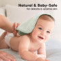 6-Pack Lingettes en Bambou Bio pour Bébé - Douces, Enfants, Serviettes, Molleton, Visage (Dove)