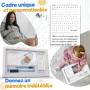 Lalfof® Cadre Empreinte Main Pied Bebe Personnalisable Avec NOM. Kit empreinte bebe. Idéal Comme Cadeau naissance garcon,Cadeau 