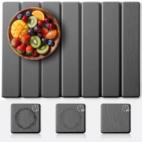 Tapis Egouttoir Vaisselle de Cuisine, Tapis Vaisselle Absorbant de Diatomées, Très Absorbant, Séchage Rapide (Gris Foncé, 40 x 3