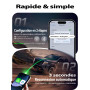 Adaptateur CarPlay Sans Fil, Changement 2 Smartphones par Bouton, Android Auto Sans Fil pour GPS Portable Voiture, Ultra Mini, C