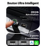 Adaptateur CarPlay Sans Fil, Changement 2 Smartphones par Bouton, Android Auto Sans Fil pour GPS Portable Voiture, Ultra Mini, C