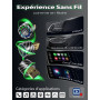 Adaptateur CarPlay Sans Fil, Changement 2 Smartphones par Bouton, Android Auto Sans Fil pour GPS Portable Voiture, Ultra Mini, C