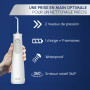 Waterpik WF-27 Pearl, Hydropulseur Sans Fil, Recommandé par l’UFSBD, Jet dentaire Rechargeable, Elimine la Plaque, 2 Niveaux de 