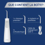 Waterpik WF-27 Pearl, Hydropulseur Sans Fil, Recommandé par l’UFSBD, Jet dentaire Rechargeable, Elimine la Plaque, 2 Niveaux de 