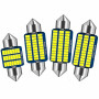 Lumitrex 10 Pièces Ampoules Navette LED 12V 41mm 42mm C5W Canbus Sans Erreur Lumière Blanche 6000K Super Brillante Ampoule LED C