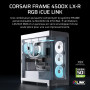 CORSAIR Frame 4500X LX-R RGB Link Boîtier PC Moyen-Tour en Verre Panoramique – Système de Fixation du Ventilateur InfiniRail, Pe