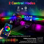 Ensemble d’éclairage intérieur Acrylique pour Voiture, Bphuny 18-en-1 593 LED, Fibre Optique, Multiples Modes, lumières d’Ambian