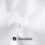 EurCross Rideau de douche extra long 220 cm de longueur - Blanc - Imperméable - Lavable - En textile - Anti-moisissure - Antibac