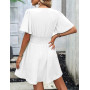 UUAISSO Robe Décontractée Femmes à Manches Longues Taille Haute Ligne A Robe Portefeuille à Col en V Robe Mi Longue