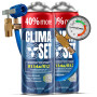 ClimaSet Remplacement du gaz refrigerant R134a 2x235 g pour Climatisation manometre clim, Climatiseur - flexible climatisation -