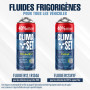 ClimaSet Remplacement du gaz refrigerant R134a 2x235 g pour Climatisation manometre clim, Climatiseur - flexible climatisation -