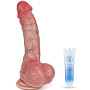 Gode Femme Sex Toys Godemichets - Dildo Sextoyse Homme Couple Plaisir Sextoy Plug Anal avec Prépuce et Testicules Mobiles, Plugs