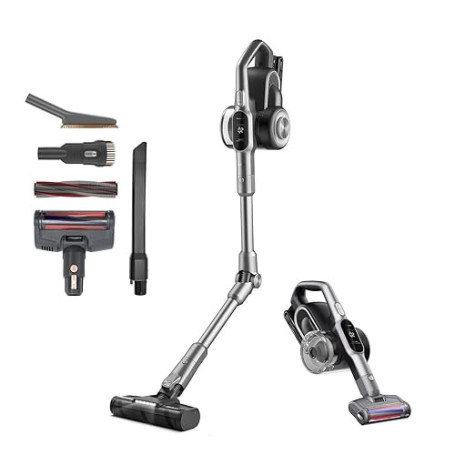 Jimmy H10 Flex Balai électrique Intelligent sans Fil Flexible, Batterie Amovible, 600 W, 245 AW Puissance, autonomie 80 Minutes,