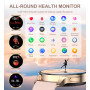 Iaret Montre Connectée Femme avec Appel Bluetooth, 1.32" Smartwatch avec Fonction Féminine Fréquence Cardiaque Sommeil Podometre