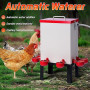 Abreuvoir Automatique pour Poules, 11 L, en Acier Inoxydable, avec Valve Flottante, Bol d'eau, Support de Sol et Tuyau, pour Cai