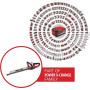 Einhell Taille-haies sans fil ARCURRA 18/55- Solo Power-X-Change (18V, Longueur de coupe 55cm, collecteur de taillures) Livré sa