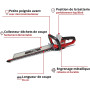 Einhell Taille-haies sans fil ARCURRA 18/55- Solo Power-X-Change (18V, Longueur de coupe 55cm, collecteur de taillures) Livré sa