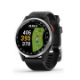Garmin Approach® S44 Essential Golf GPS Smartwatch Écran AMOLED Fonctionnalités sur Le Terrain Lunette en Aluminium argenté avec