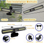 Surplex Lampe Solaire Exterieur, 2 Pcs Clip On Lumiere Solaires Exterieur à Détecteur de Mouvement, 3 Modes d'éclairage Lampe Ét