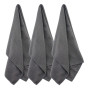 Aniease Lot de 3 chiffons de nettoyage en microfibre super absorbants à séchage rapide, Coton Polyester, gris, 40CMx60CM