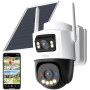 Imou 4G LTE Caméra Solaire avec Carte SIM, 10MP(5MP+5MP)Caméra Surveillance WiFi Extérieure sans Fil Double Objectif, AOV 24/7 E