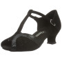 Diamant Femmes Chaussures de Danse 019-011-208 - Suède Noir/Phyton Print - 4,2 cm Spanish - Made in Germany