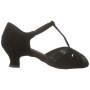 Diamant Femmes Chaussures de Danse 019-011-208 - Suède Noir/Phyton Print - 4,2 cm Spanish - Made in Germany