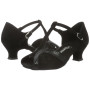Diamant Femmes Chaussures de Danse 019-011-208 - Suède Noir/Phyton Print - 4,2 cm Spanish - Made in Germany