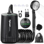 Tipkook Douche Portable, [10000mAh] Douche de Camping,Électrique Rechargeable,Imperméable, avec Afficheur Intelligent et Pomme d