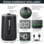 Tipkook Douche Portable, [10000mAh] Douche de Camping,Électrique Rechargeable,Imperméable, avec Afficheur Intelligent et Pomme d