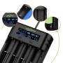 4 Emplacements 21750 21700 Chargeur de Batterie,SUNLYTOUR 4 Emplacements Ni-MH AA 21750 21700 18650 Chargeurs de Piles 21700 186