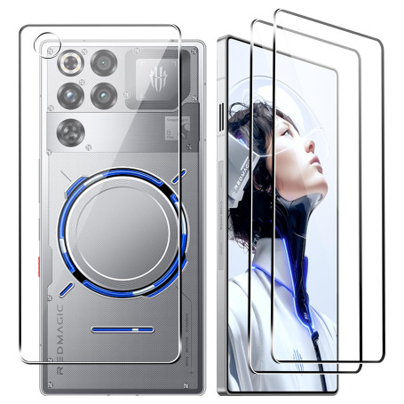 CAUHENYEE Verre Trempé pour RedMagic 11 Pro / 11 Pro+, [2+1] Protecteur d'écran + Protecteur arrière, Résistant aux rayures