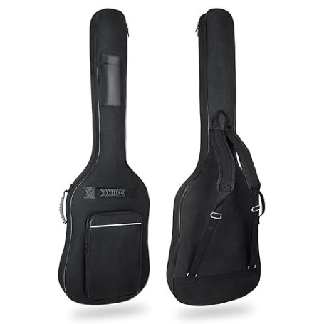 HOHIYO Étui pour Guitare Basse Housse de Transport pour Guitare Basse 0,38 Pouce imperméable Rembourrage épais Sac à Dos Sac Sou