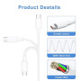 YLK 1M Cable USB 5A Rapide pour Xiaomi Redmi Note 14/14 Pro/13/13 Pro/12/12 Pro/11/11s/POCO X7/POCO M7 Pro/Xiaomi 15/15 Ultra/14