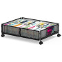 Memypers Rangement sous Le Lit, Conteneurs de rangement sous lit avec roulettes,Tiroir de Rangement Pliable en Métal sous Le Lit
