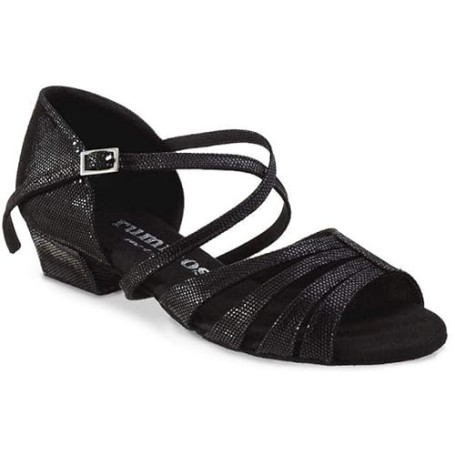 Rummos Femmes Chaussures de Danse Kayla 061 - Cuir Noir - Largeur régulière - 3,5 cm 35 Bloc Talon - Fabriqué au Portugal