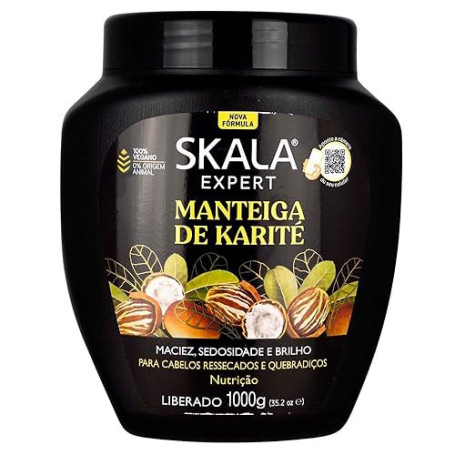 -SKALA EXPERT-Masque/Crème revitalisante/Crème coiffante "Lama Negra" - 1000ml- 100% VÉGÉTALIEN- Apporte brillance et finition s