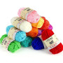 LIHAO Laine à tricoter, 12pcs pelote de Laine crochet en 100% Acrylique,15g/pcs mulcolore