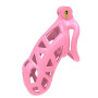 B2-Ceinture de chasteté Set de 4 cockrings Rose Sissy Sex Toy Cage de chasteté Cage de chasteté respirante avec Invisible Lock D