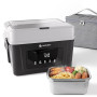 AMZCHEF Gamelle chauffante avec batterie 18000 mAh – Boîte-repas portable 1,5 L avec chauffage 5 faces, minuterie et maintien au