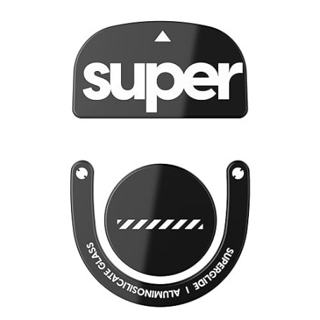 Superglide2 - Nouvelle Surface texturée à Vitesse contrôlable, Pieds de Souris/Patins en Verre Ultra résistant, Semelle Lisse et
