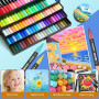 Lyuvie 220 Couleurs Feutre Acrylique,110 Pcs Acrylic Paint Marker Marqueur Peinture Acrylique Pointe Brush pour Roche Tissu Pier