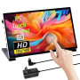 GeeekPi Écran Tactile capacitif de 7 Pouces, Moniteur HDMI IPS 1024x600, écran LCD avec Double Haut-Parleur pour Raspberry Pi 5/