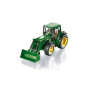 SIKU 3652 – Tracteur John Deere avec Chargeur Frontal, 1:32, Métal/Plastique, Vert, Chargeur Frontal Mobile, Cabine de Conduite