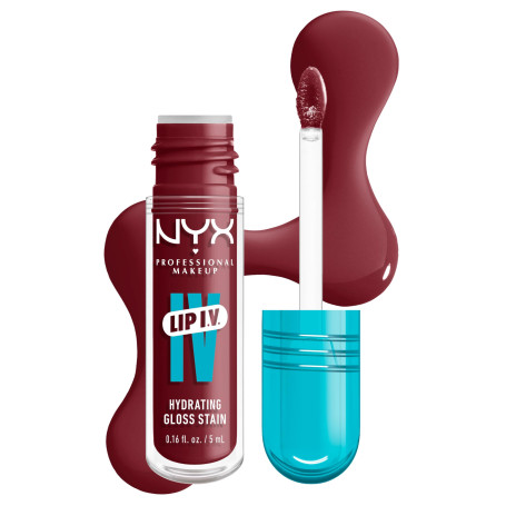 NYX Professional Makeup - Gloss Hydratant Effet Mouillé - Tenue Jusqu'à 12h - Hautement Pigmenté - Fini Brillant - Lip IV Gloss 